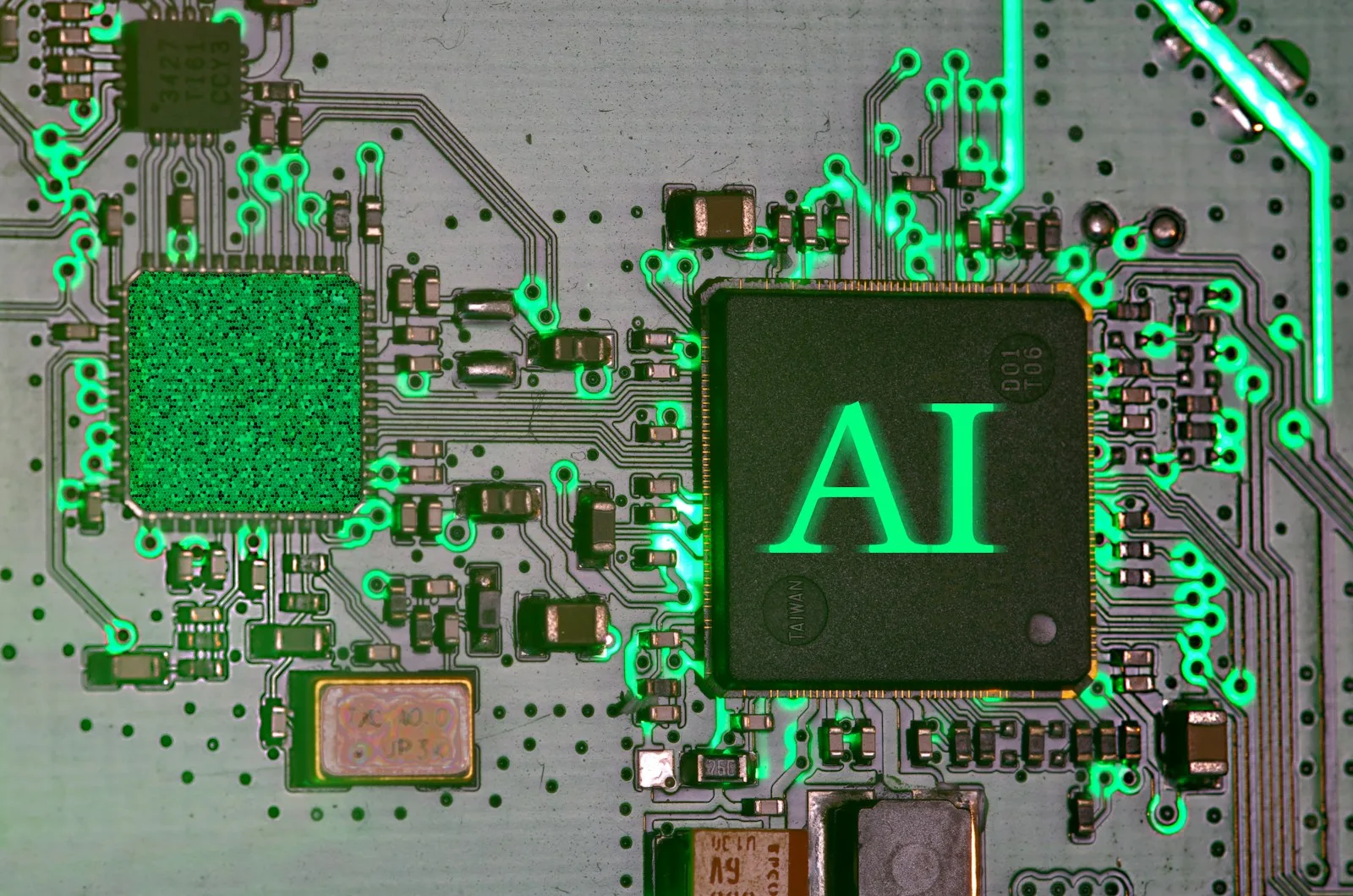 An artificial intelligence processor mounted on a circuit board